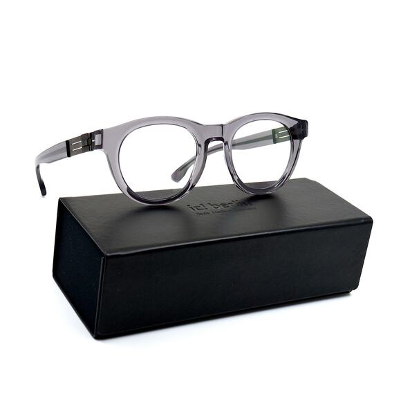 NEW IC! BERLIN GLEN GREY TRANSPARENT AUTHENTIC EYEGLASSES FRAME - Picture 1 of 13
